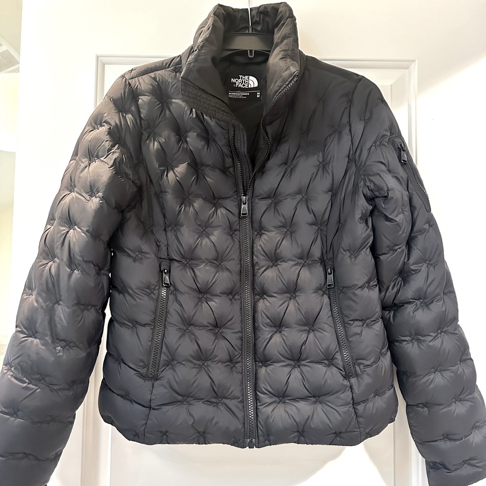 The North Face Holladown Crop Jacket Black Down Puffer Coat Women's Size M